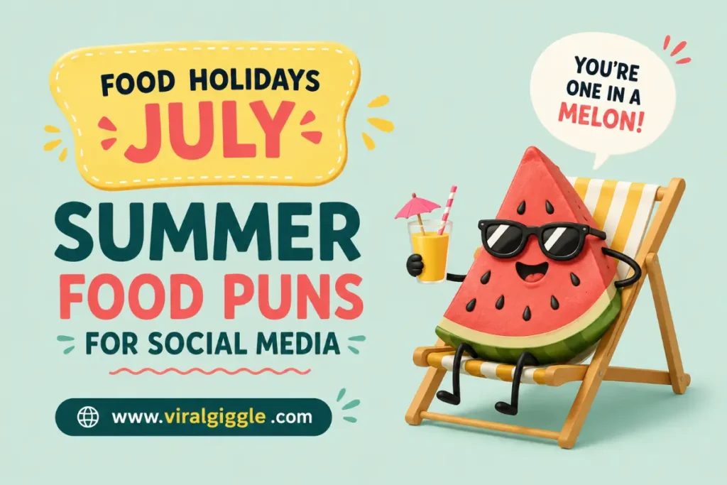 Summer Food Puns for Social Media